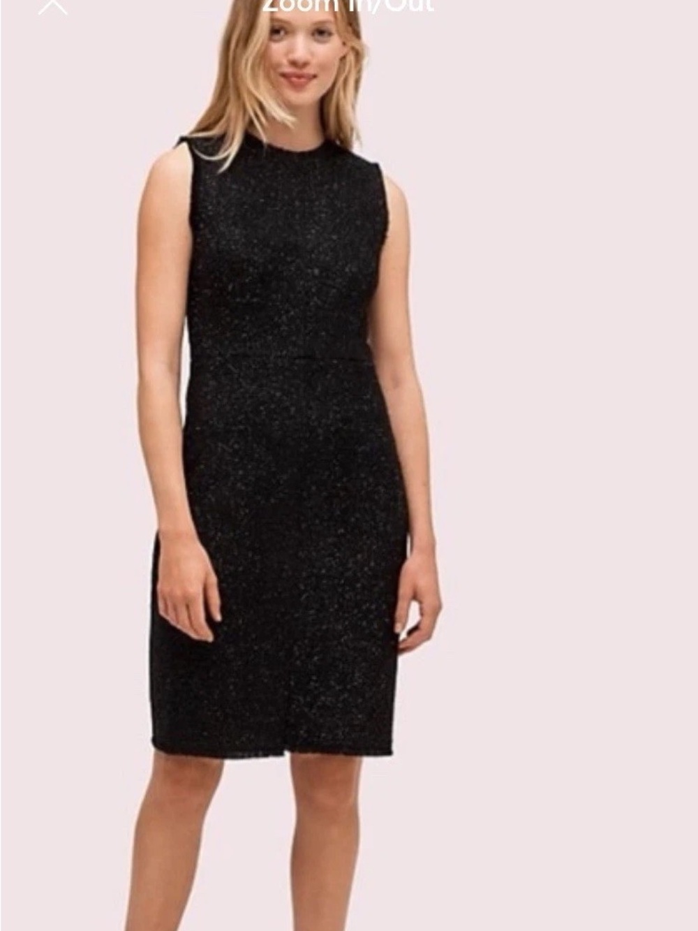 kate spade Black Sparkle Sleeveless Sheath Dress